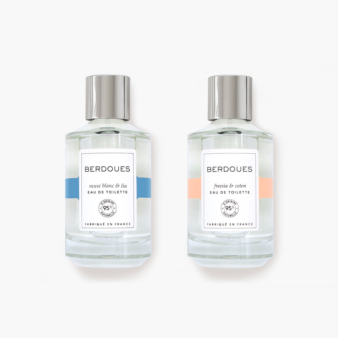 Duo eaux de toilette Musc Blanc & Lin et Freesia & Coton