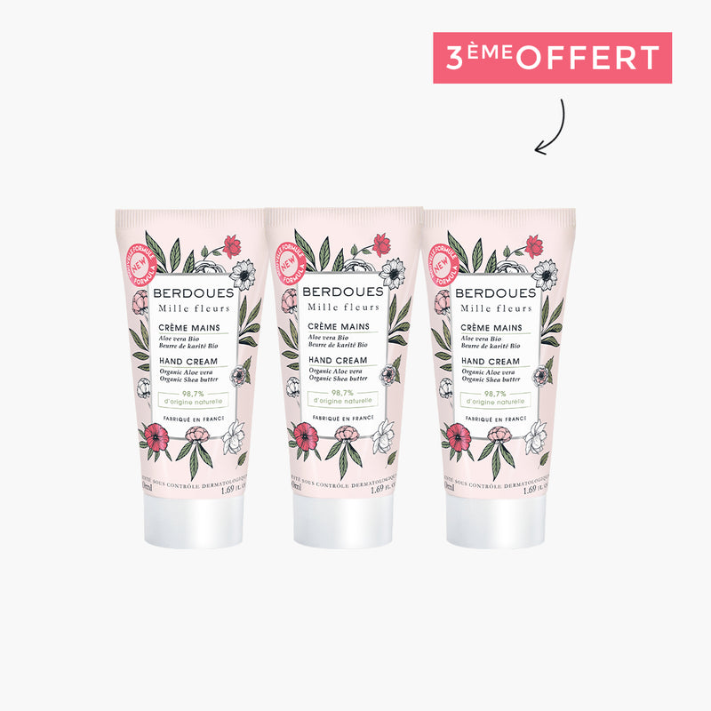 Lot de 3 Crèmes Mains Mille Fleurs